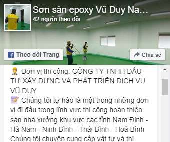 Fanpage sơn sàn epoxy Vũ Duy Nam Định