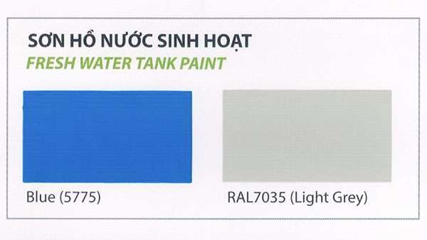 Bảng màu sơn epoxy kcc cho sơn sàn bể bơi tại Nam Định